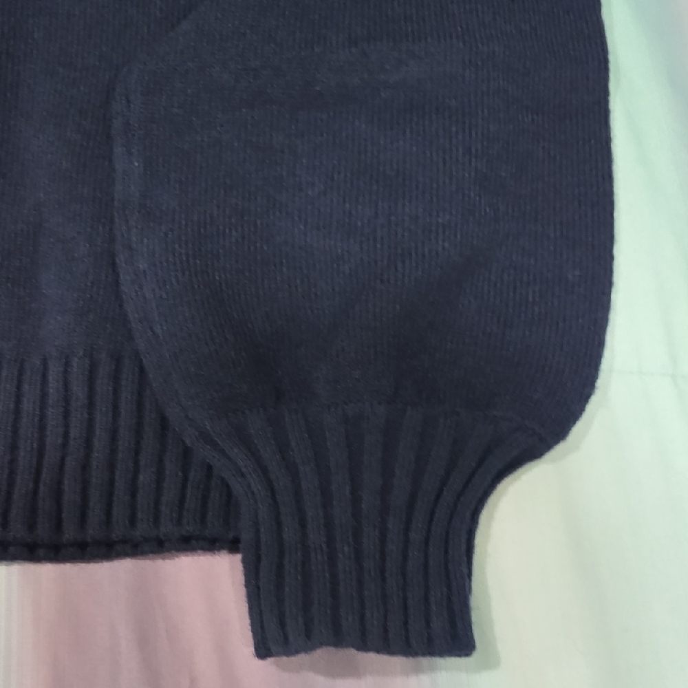 MABLE Oceana Navy Peter Pan Collar Cardigan Sweater Size S - Picture 9 of 11